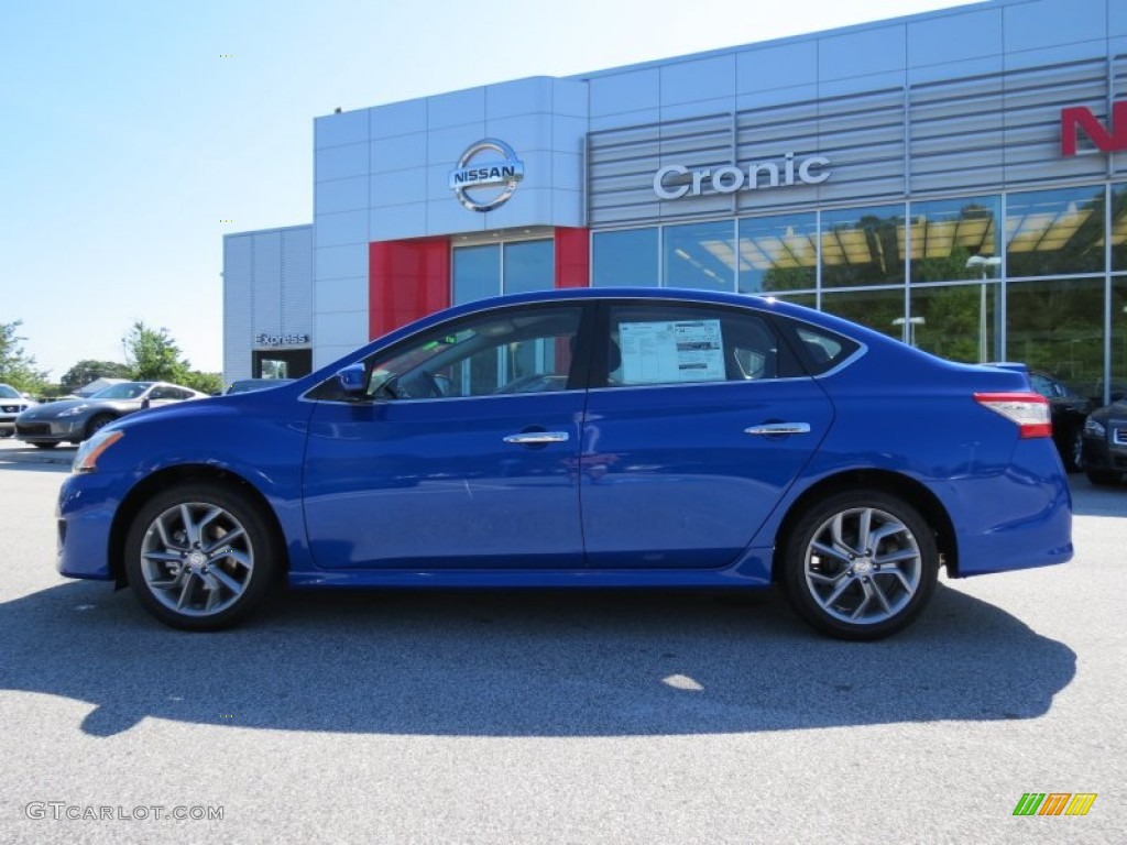 2013 Sentra SR - Metallic Blue / Charcoal photo #2