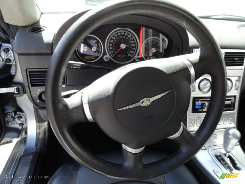 2004 Chrysler Crossfire Limited Coupe Dark Slate Gray Steering Wheel Photo #81055347