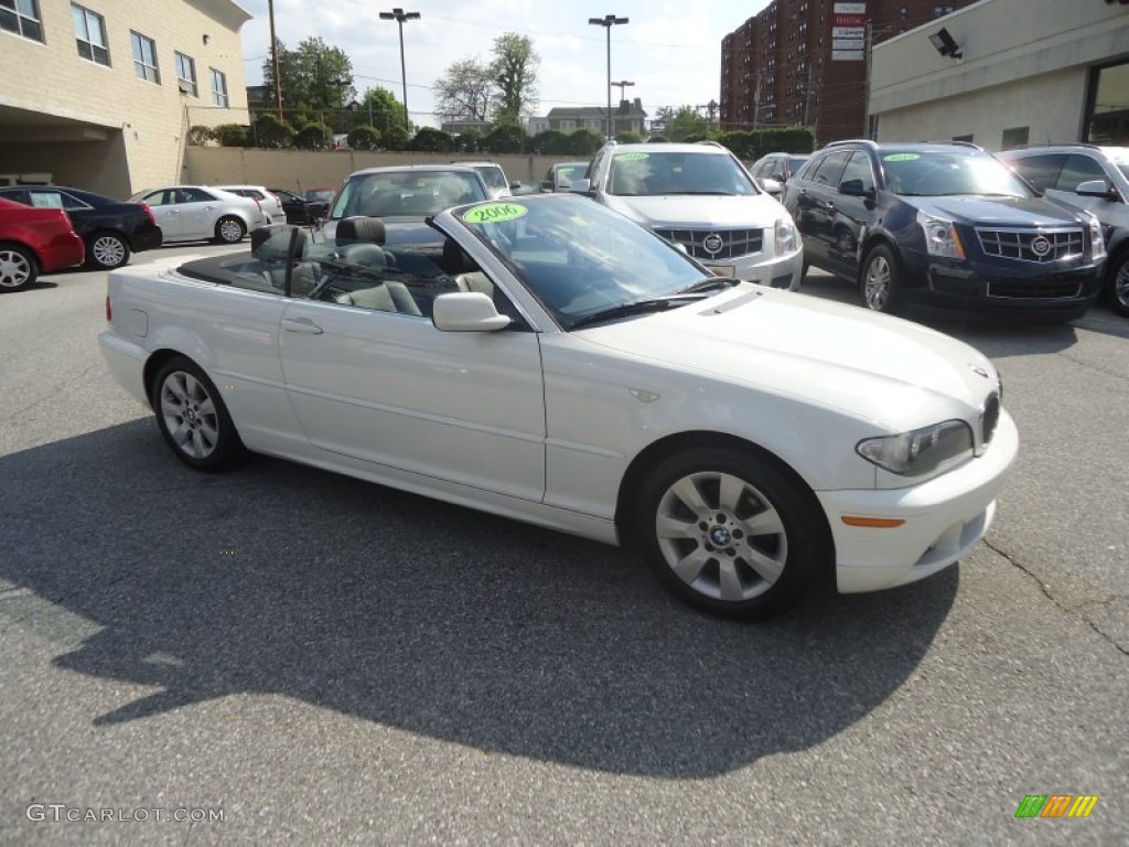 2006 3 Series 325i Convertible - Alpine White / Black photo #3