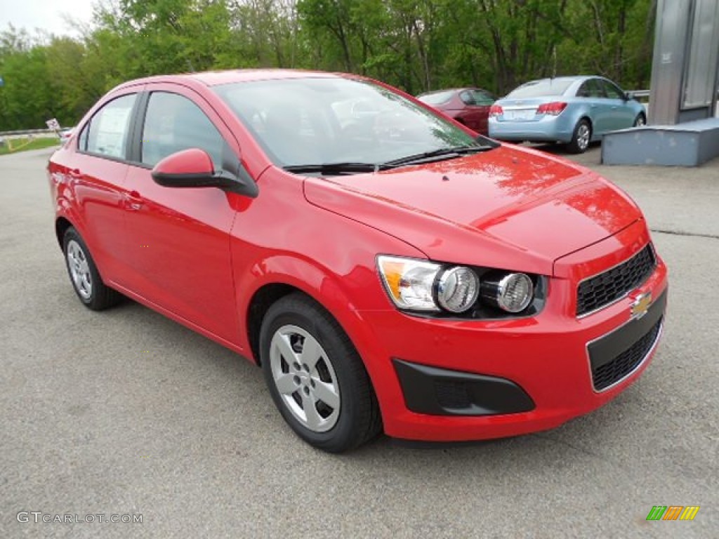 Victory Red 2013 Chevrolet Sonic LS Sedan Exterior Photo #81058093
