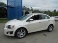 White Diamond Tricoat 2013 Chevrolet Sonic LTZ Sedan