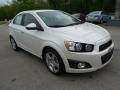 White Diamond Tricoat 2013 Chevrolet Sonic LTZ Sedan Exterior