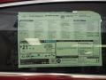 2014 Chevrolet Impala LT Window Sticker