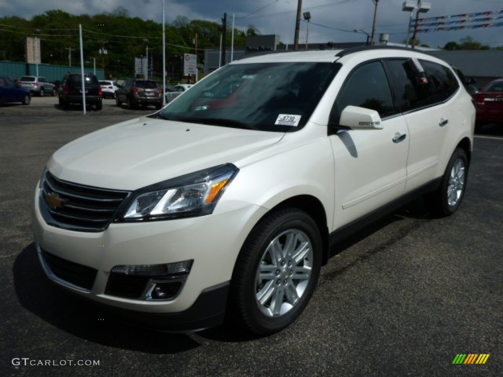 White Diamond Tricoat 2013 Chevrolet Traverse LT AWD Exterior Photo #81060099