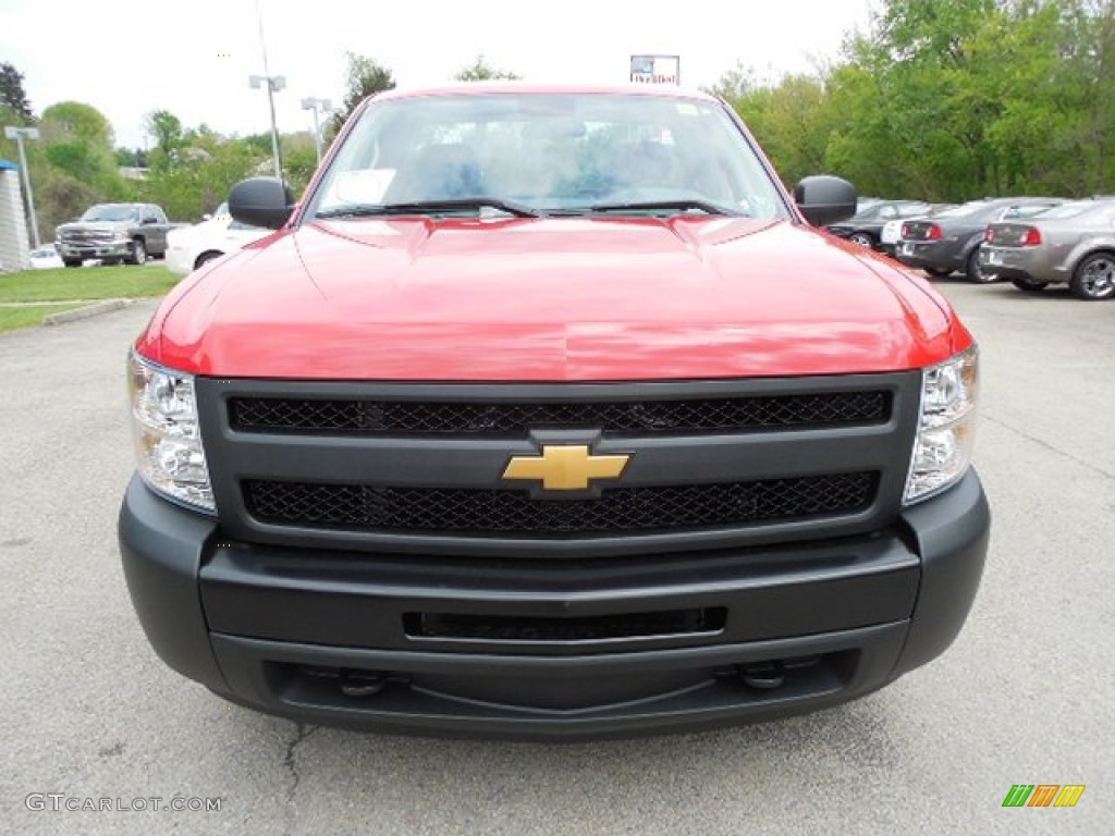 2013 Silverado 1500 Work Truck Regular Cab 4x4 - Victory Red / Dark Titanium photo #12