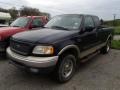 2000 Deep Wedgewood Blue Metallic Ford F150 Lariat Extended Cab 4x4  photo #3
