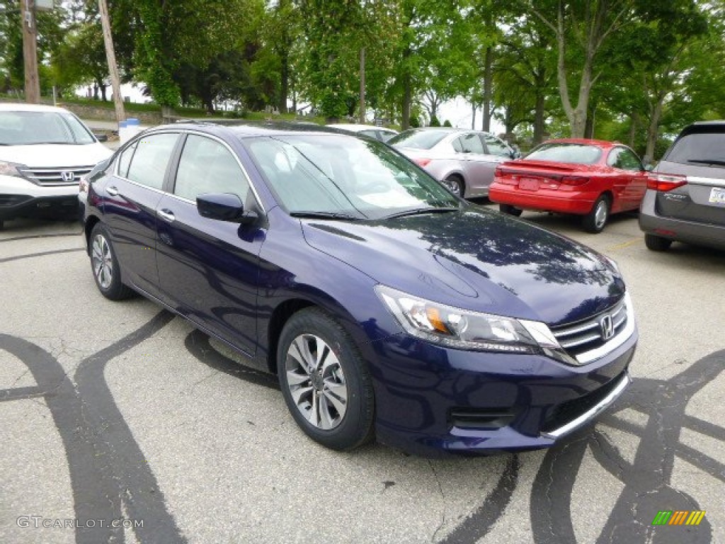 2013 Accord LX Sedan - Obsidian Blue Pearl / Gray photo #1