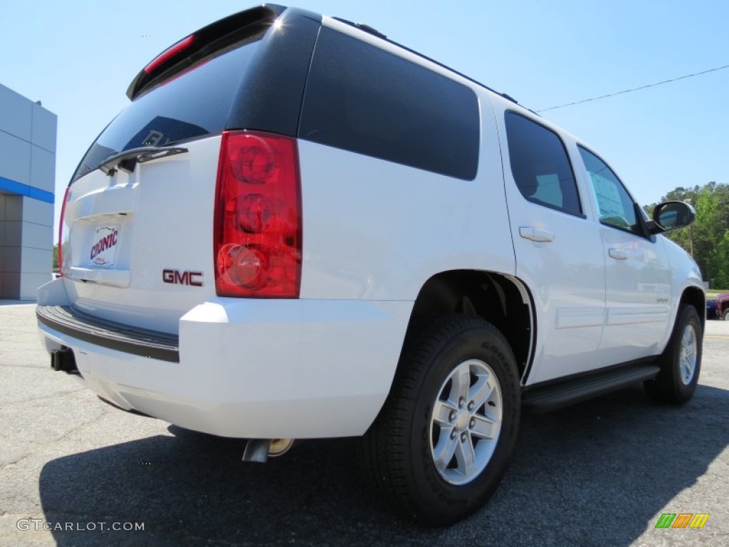 2013 Yukon SLE - Summit White / Cocoa/Light Cashmere photo #7