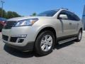 2013 Champagne Silver Metallic Chevrolet Traverse LT  photo #3