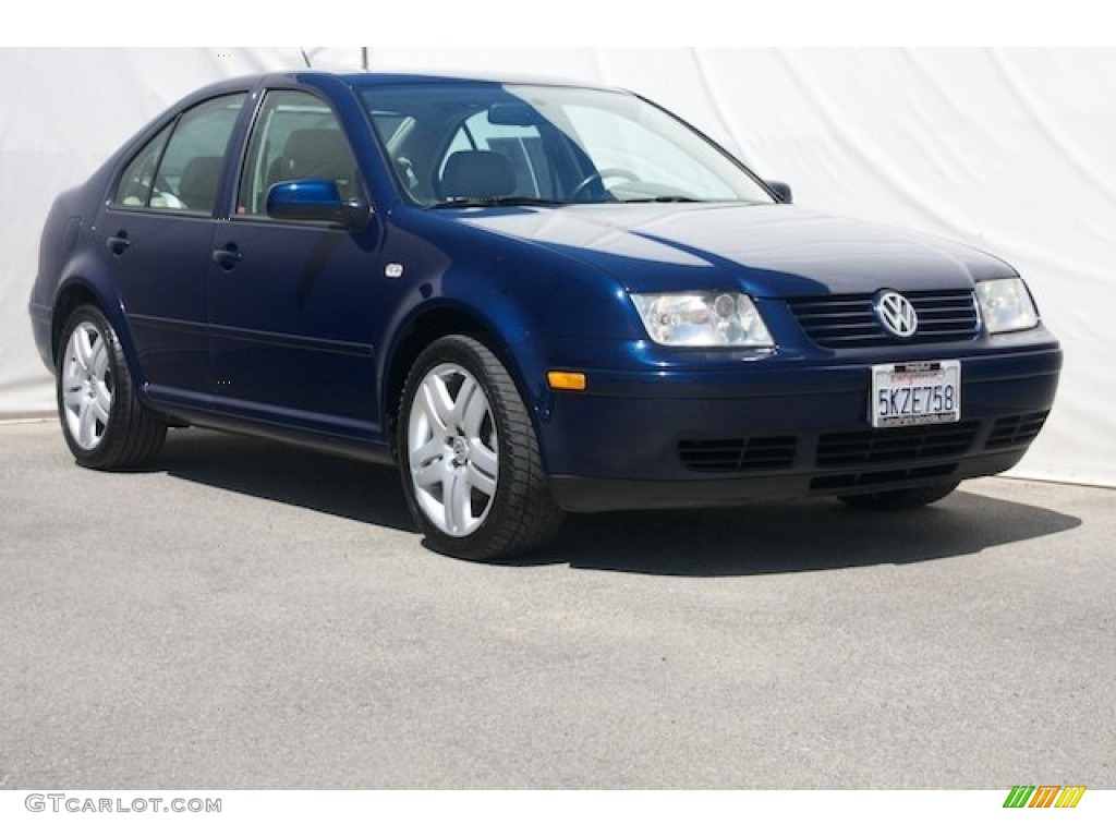 2001 Jetta GLX VR6 Sedan - Galactic Blue / Beige photo #1