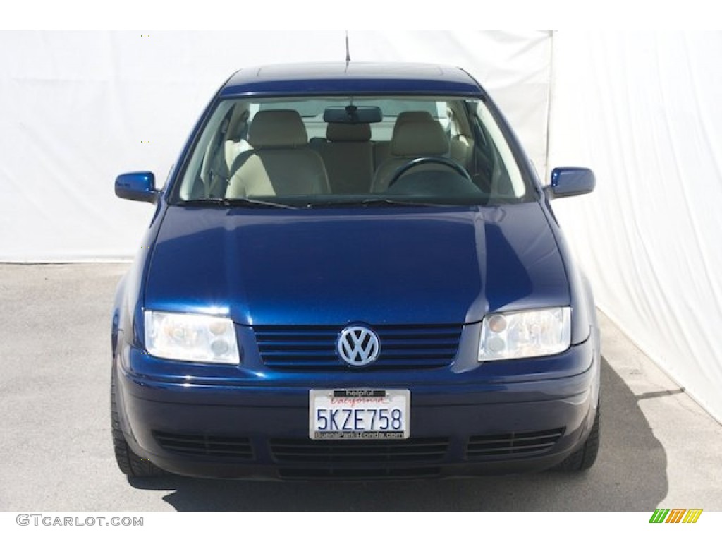 2001 Jetta GLX VR6 Sedan - Galactic Blue / Beige photo #9
