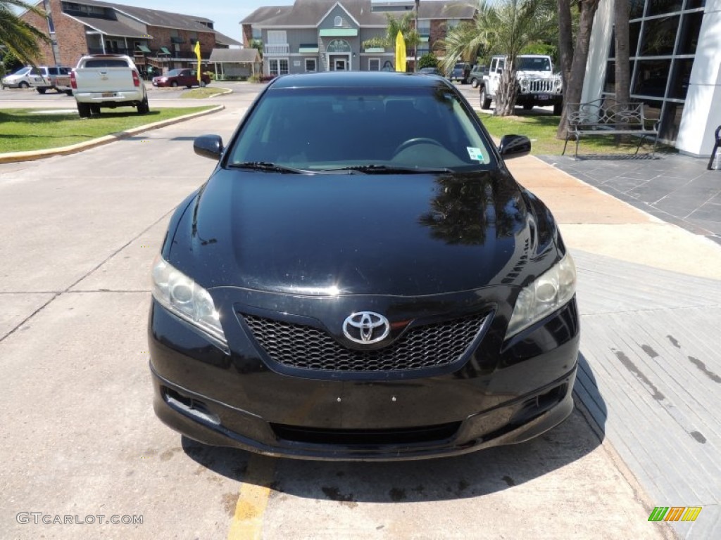 2008 Camry SE V6 - Black / Dark Charcoal photo #2