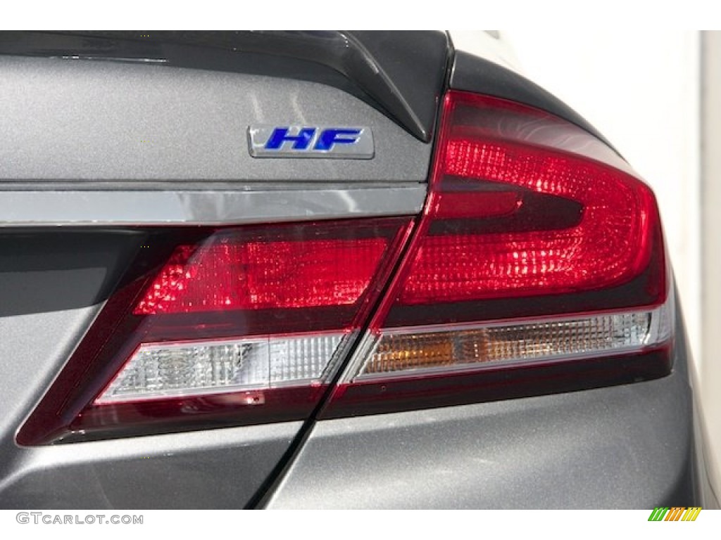 2013 Civic HF Sedan - Polished Metal Metallic / Gray photo #4