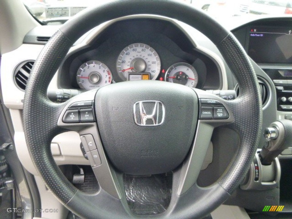 2013 Honda Pilot EX 4WD Gray Steering Wheel Photo #81066261