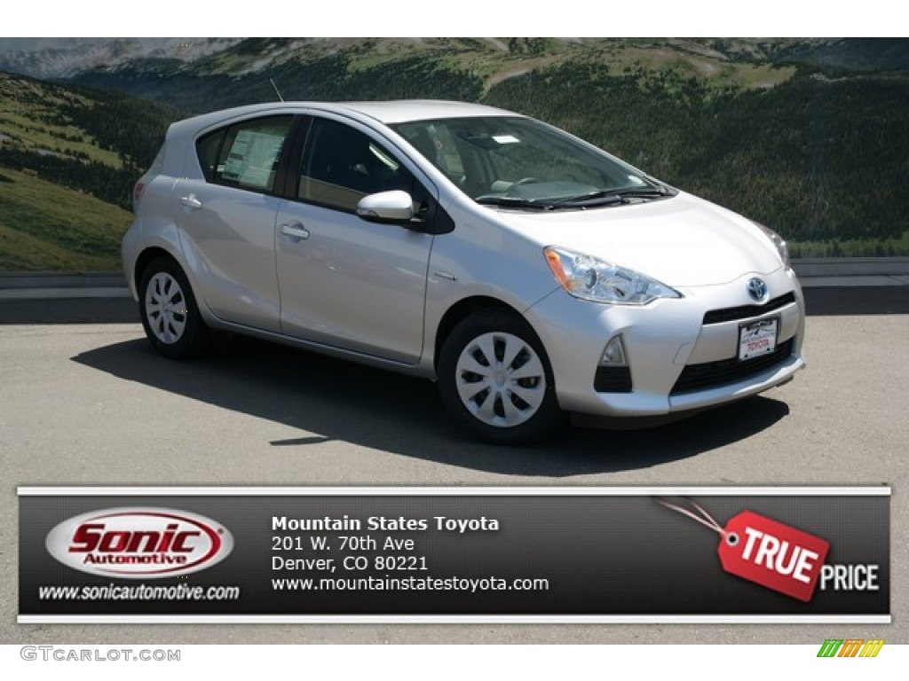 2013 Prius c Hybrid Two - Classic Silver Metallic / Light Blue Gray/Black photo #1