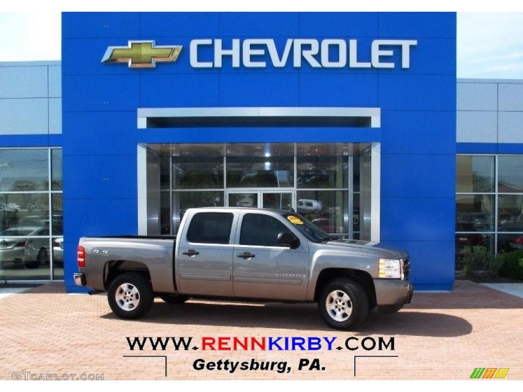 2009 Silverado 1500 LT Crew Cab 4x4 - Graystone Metallic / Ebony photo #1