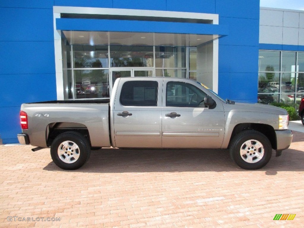 2009 Silverado 1500 LT Crew Cab 4x4 - Graystone Metallic / Ebony photo #3