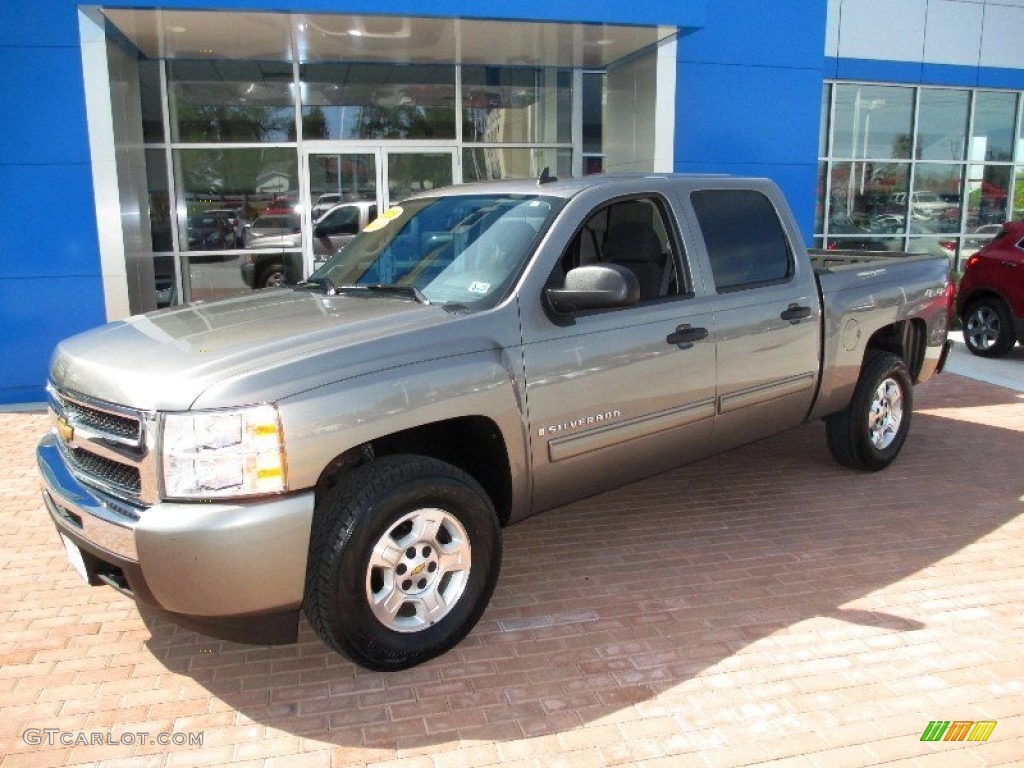 2009 Silverado 1500 LT Crew Cab 4x4 - Graystone Metallic / Ebony photo #11