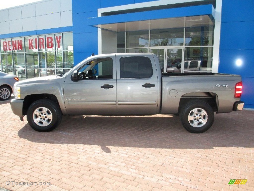 2009 Silverado 1500 LT Crew Cab 4x4 - Graystone Metallic / Ebony photo #14