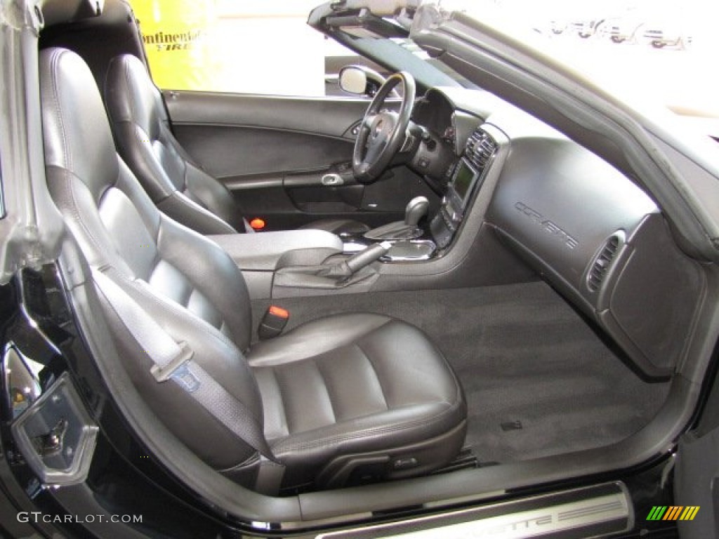 Ebony Interior 2008 Chevrolet Corvette Coupe Photo #81070940