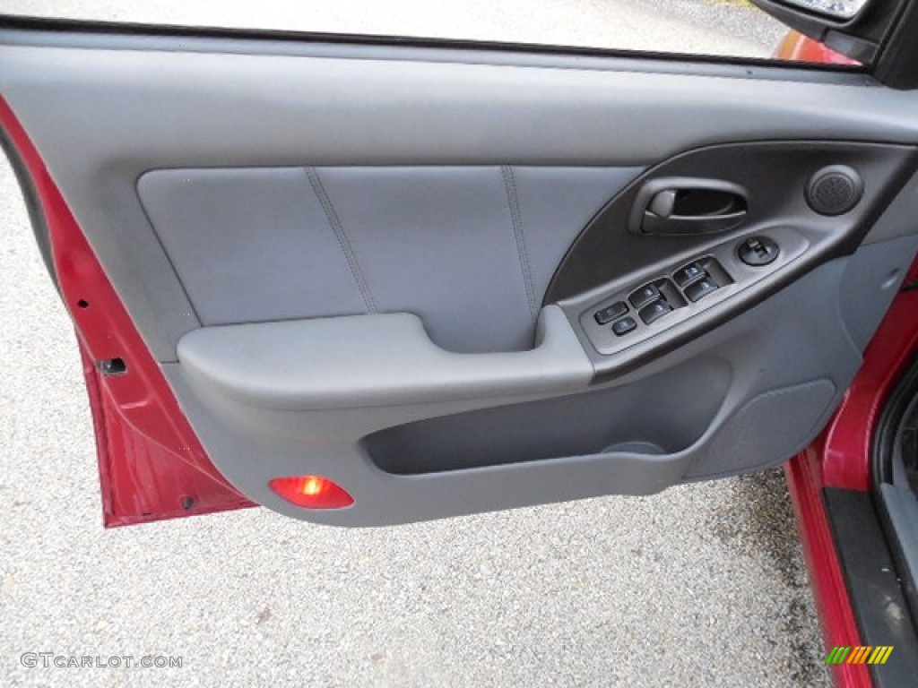 2005 Elantra GT Sedan - Electric Red Metallic / Gray photo #6