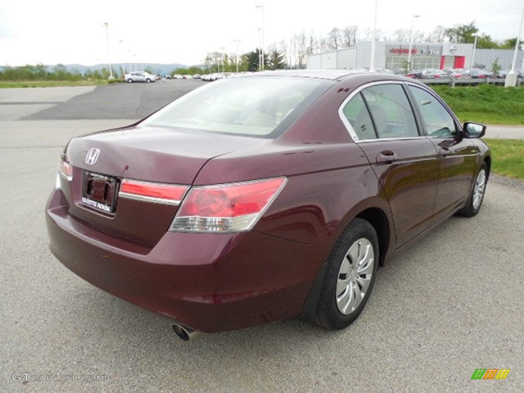 2011 Accord LX Sedan - Basque Red Pearl / Ivory photo #18