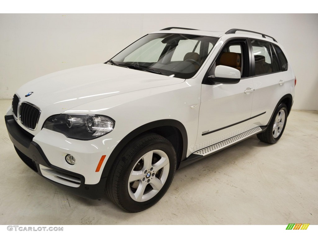 2008 X5 3.0si - Alpine White / Saddle Brown photo #5