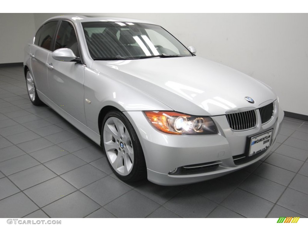 2008 3 Series 335i Sedan - Titanium Silver Metallic / Black photo #1
