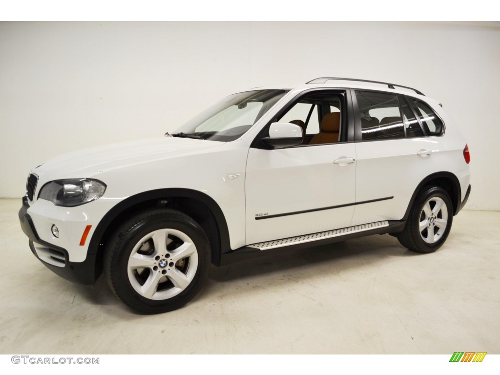 2008 X5 3.0si - Alpine White / Saddle Brown photo #6