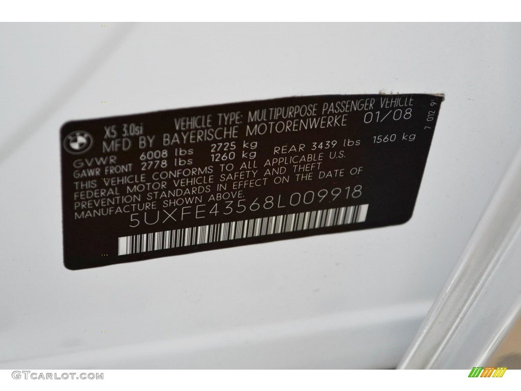 2008 X5 3.0si - Alpine White / Saddle Brown photo #8