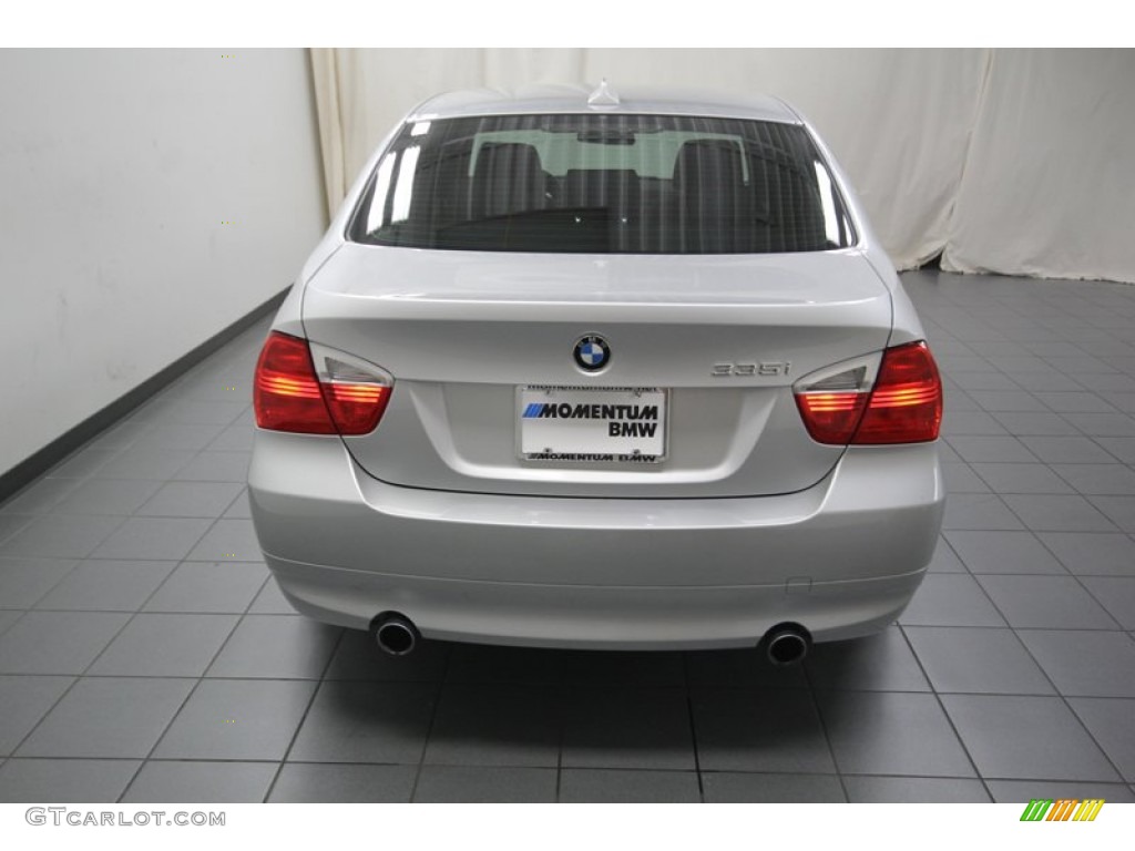 2008 3 Series 335i Sedan - Titanium Silver Metallic / Black photo #12