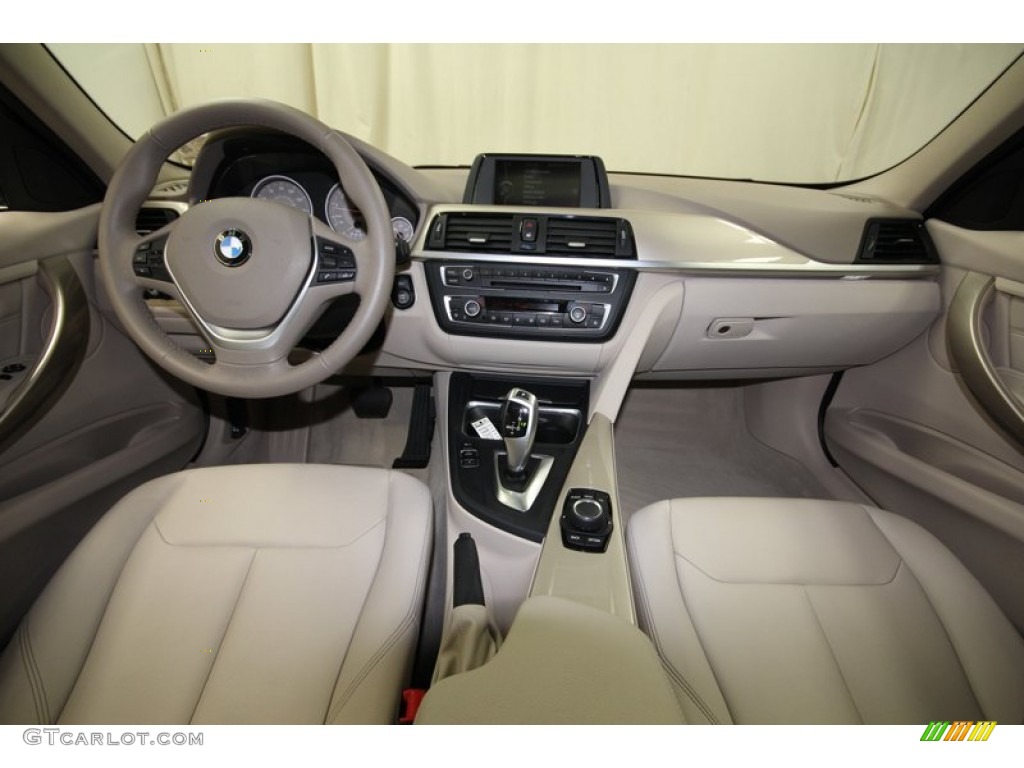 2012 BMW 3 Series 328i Sedan Venetian Beige Dashboard Photo #81074814