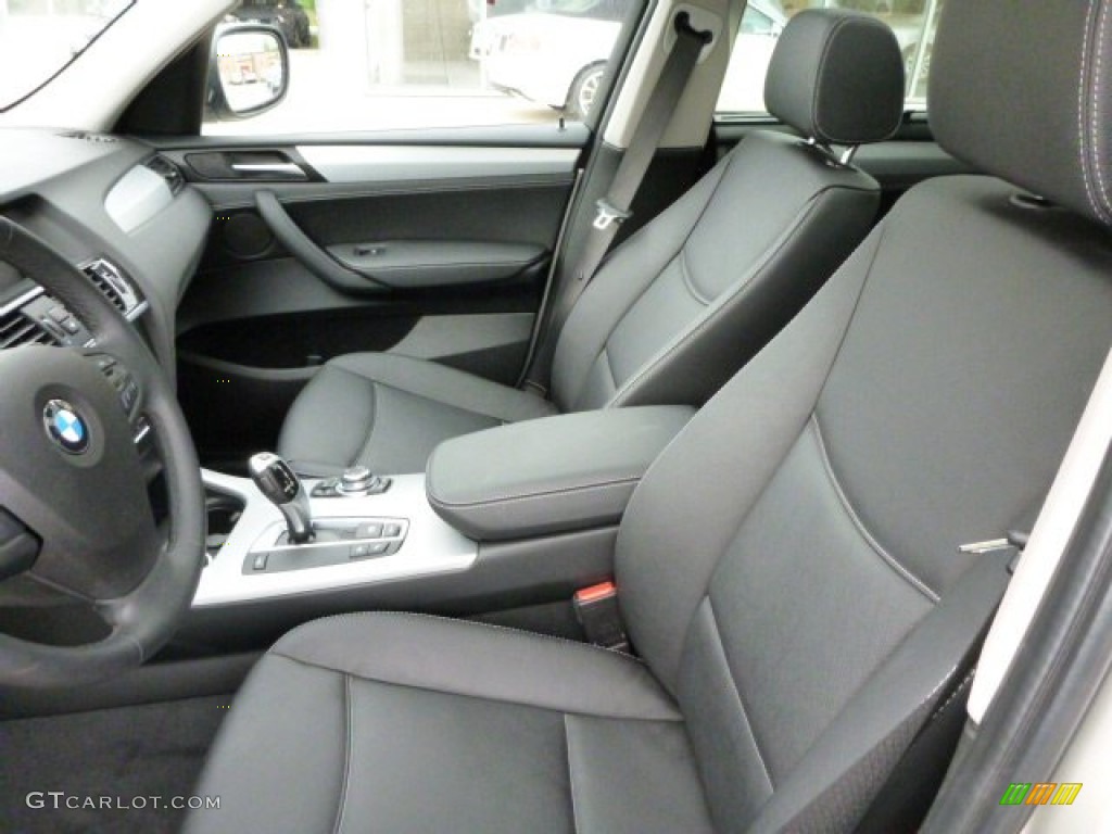Black Interior 2012 BMW X3 xDrive 28i Photo #81076918