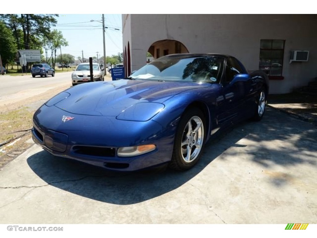 2004 Corvette Coupe - LeMans Blue Metallic / Light Oak photo #1