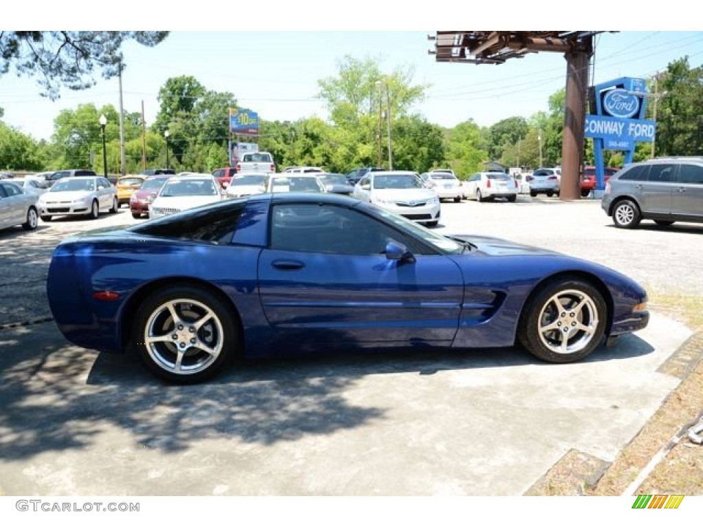 2004 Corvette Coupe - LeMans Blue Metallic / Light Oak photo #4
