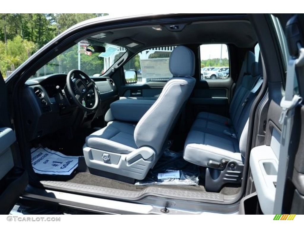 Steel Gray Interior 2013 Ford F150 STX SuperCab Photo #81078860