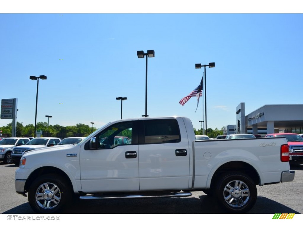 2006 F150 Lariat SuperCrew 4x4 - Oxford White / Black photo #5