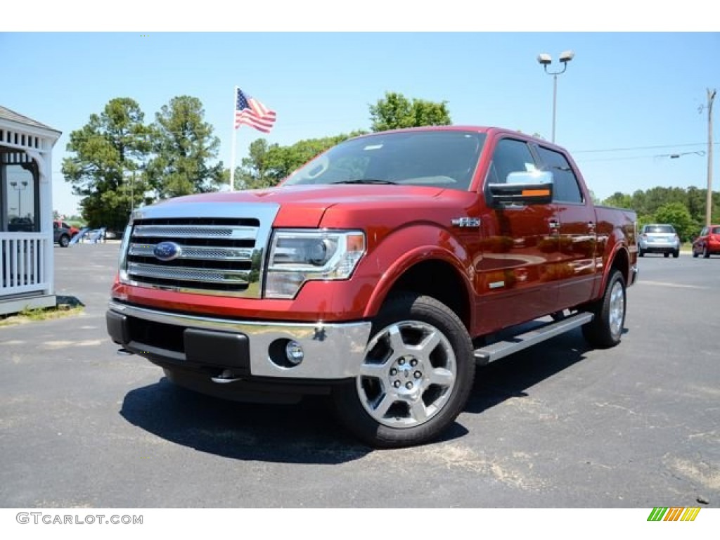 2013 F150 XLT SuperCrew 4x4 - Ruby Red Metallic / Adobe photo #1