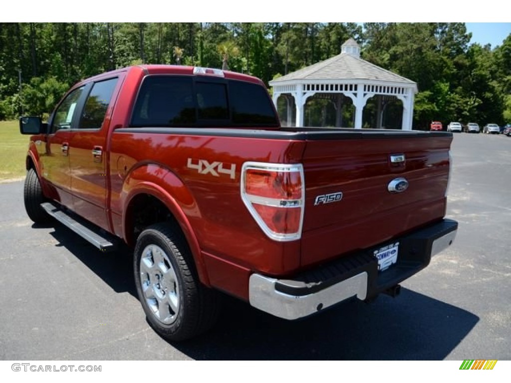 2013 F150 XLT SuperCrew 4x4 - Ruby Red Metallic / Adobe photo #7