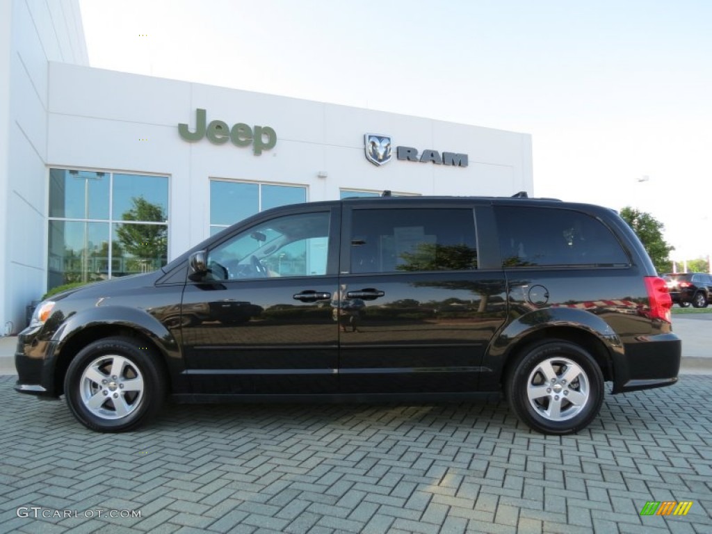 Brilliant Black Crystal Pearl 2012 Dodge Grand Caravan SXT Exterior Photo #81080465