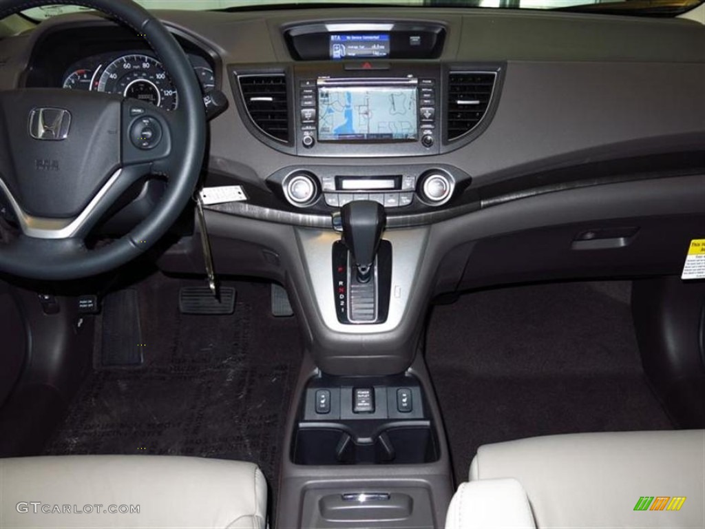 2013 CR-V EX-L - White Diamond Pearl / Beige photo #6