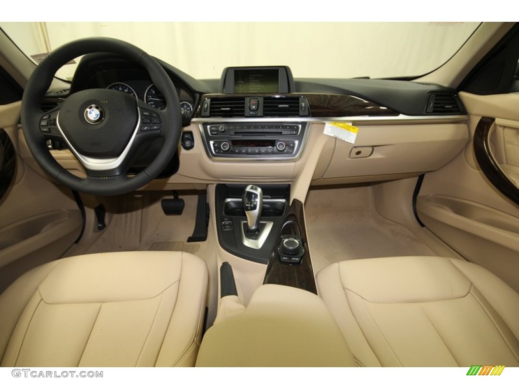 2013 BMW 3 Series 328i Sedan Venetian Beige Dashboard Photo #81084610