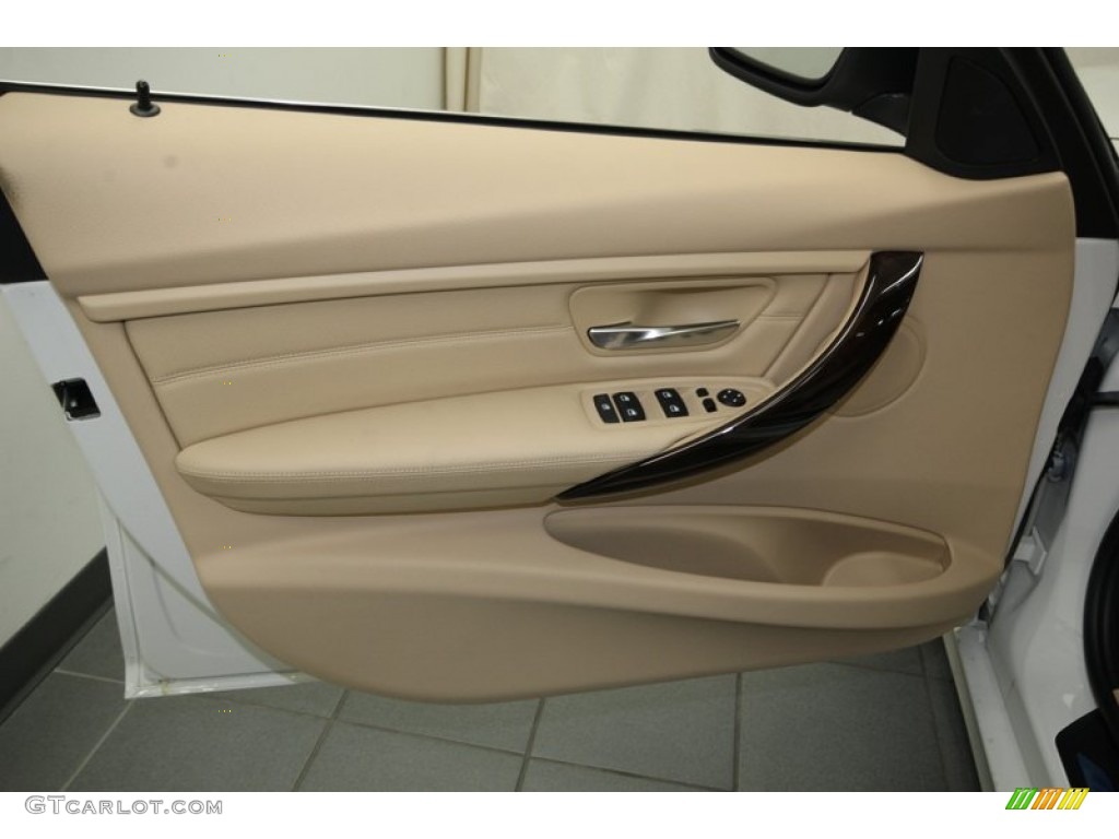2013 BMW 3 Series 328i Sedan Venetian Beige Door Panel Photo #81084811