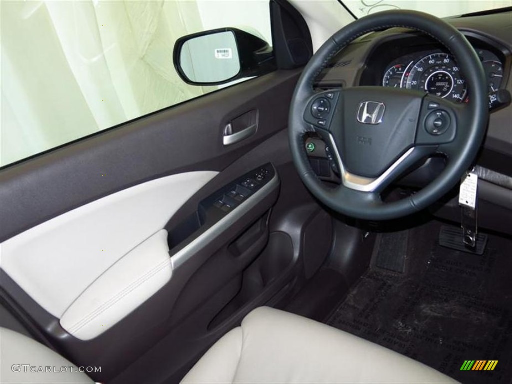 2013 CR-V EX-L - White Diamond Pearl / Beige photo #5