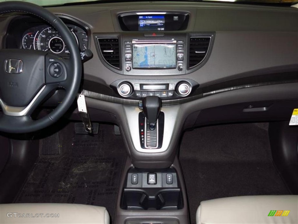 2013 CR-V EX-L - White Diamond Pearl / Beige photo #6