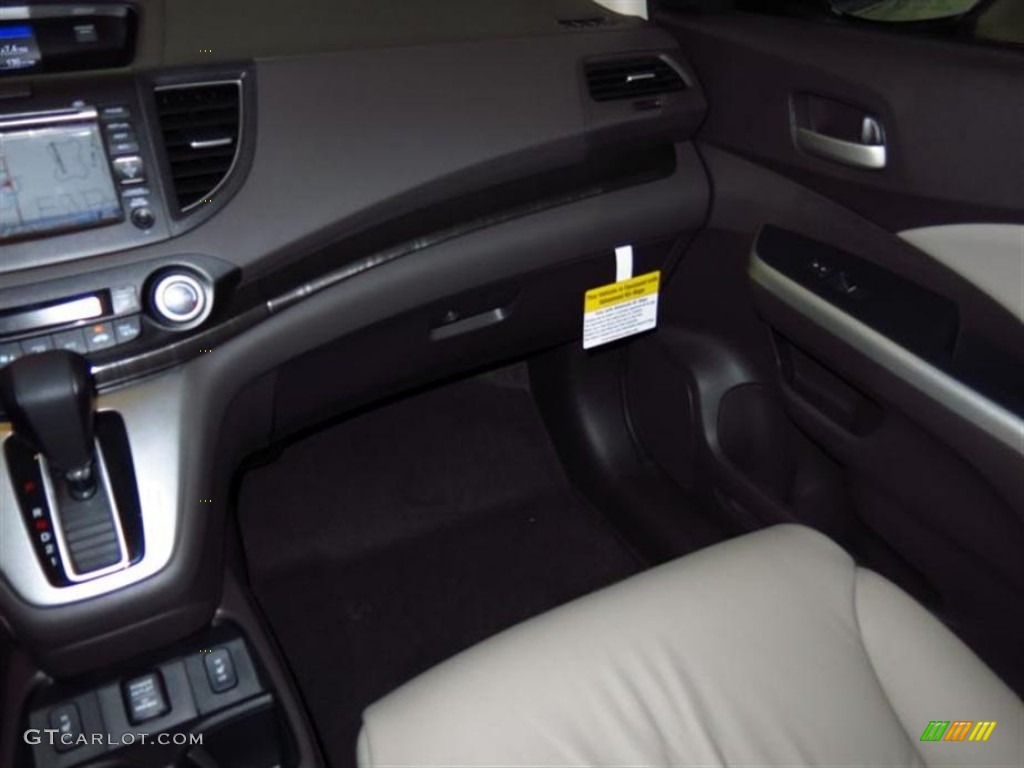 2013 CR-V EX-L - White Diamond Pearl / Beige photo #7