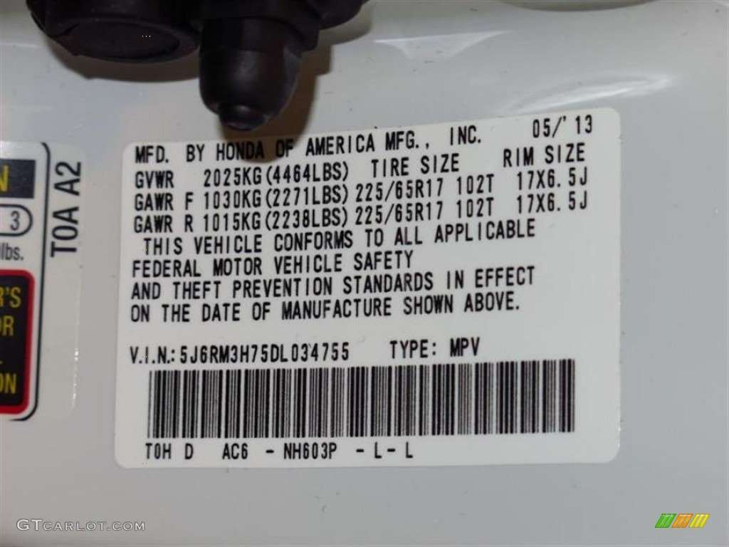2013 CR-V EX-L - White Diamond Pearl / Beige photo #11