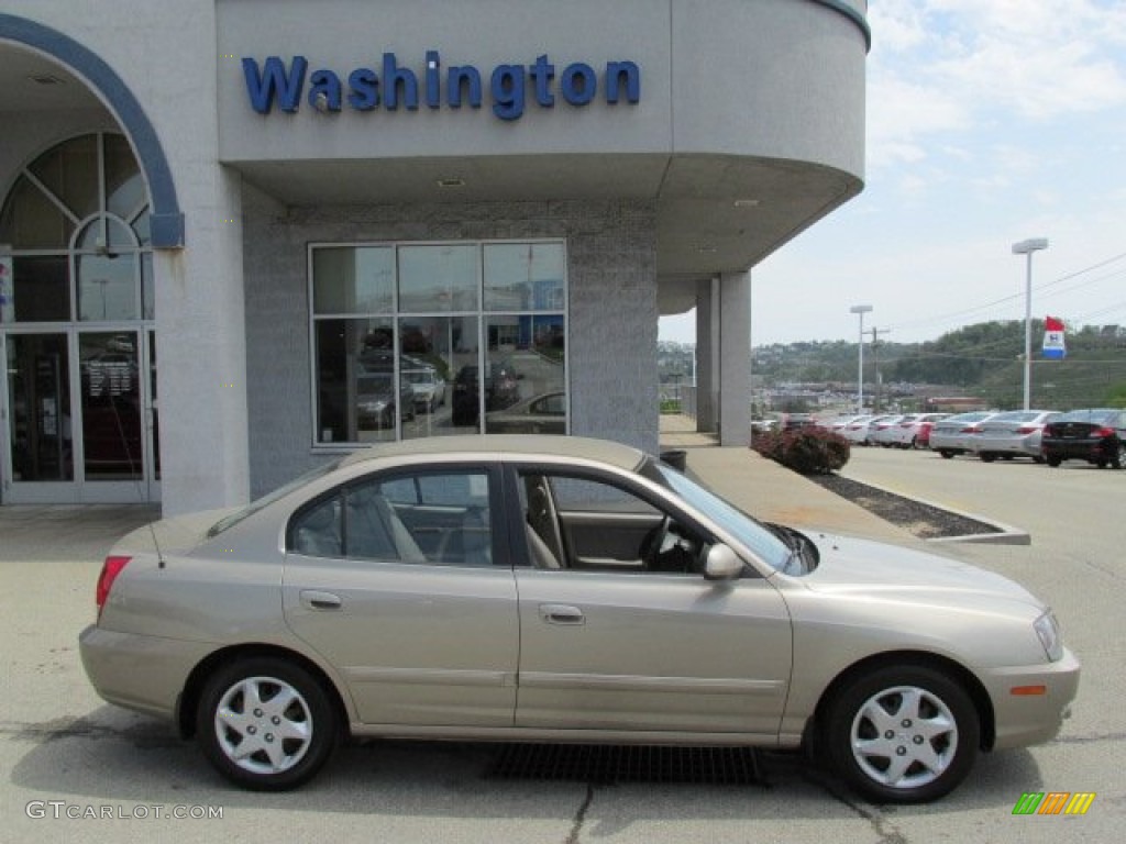 2006 Elantra Limited Sedan - Champagne Beige / Beige photo #2