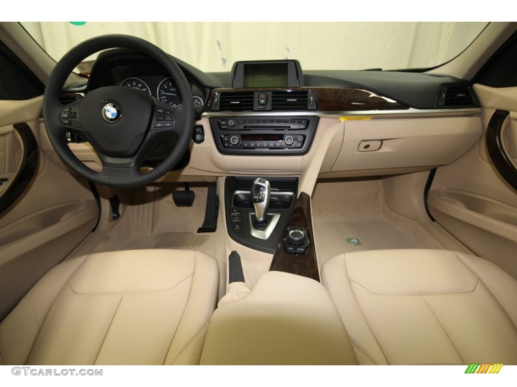 2013 BMW 3 Series 328i Sedan Venetian Beige Dashboard Photo #81085381