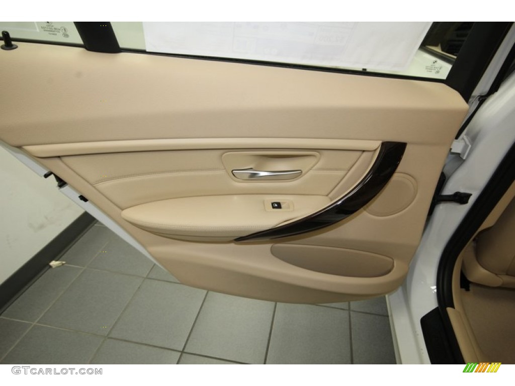 2013 BMW 3 Series 328i Sedan Venetian Beige Door Panel Photo #81085967